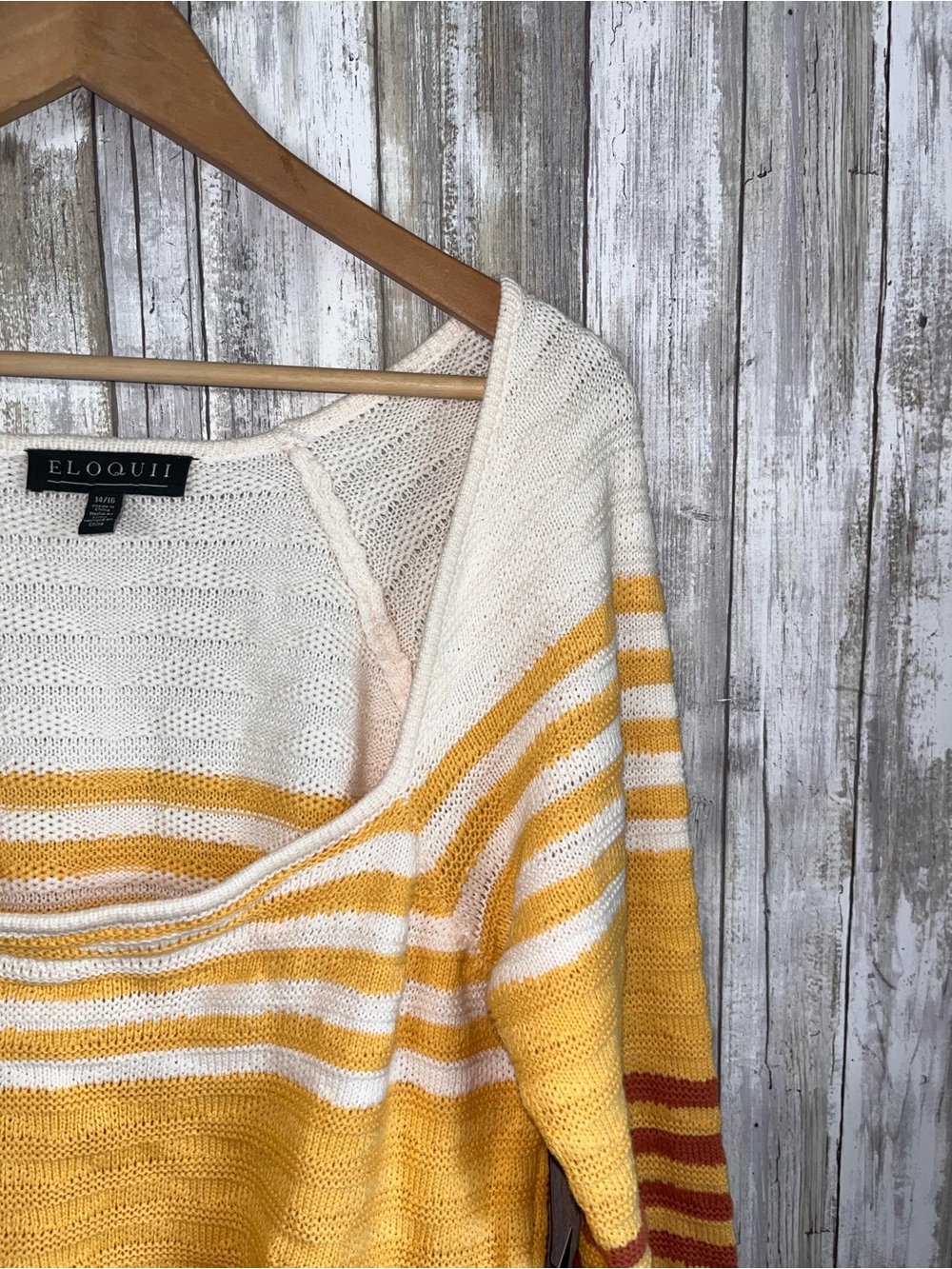 NWT ELOQUII Crochet Multicolor Stripe Maxi Sweater Dress 14/16 - Picture 5 of 8